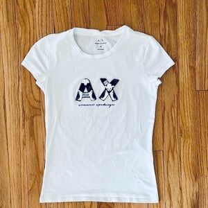 Armani Exchange white tshirt Womens size small